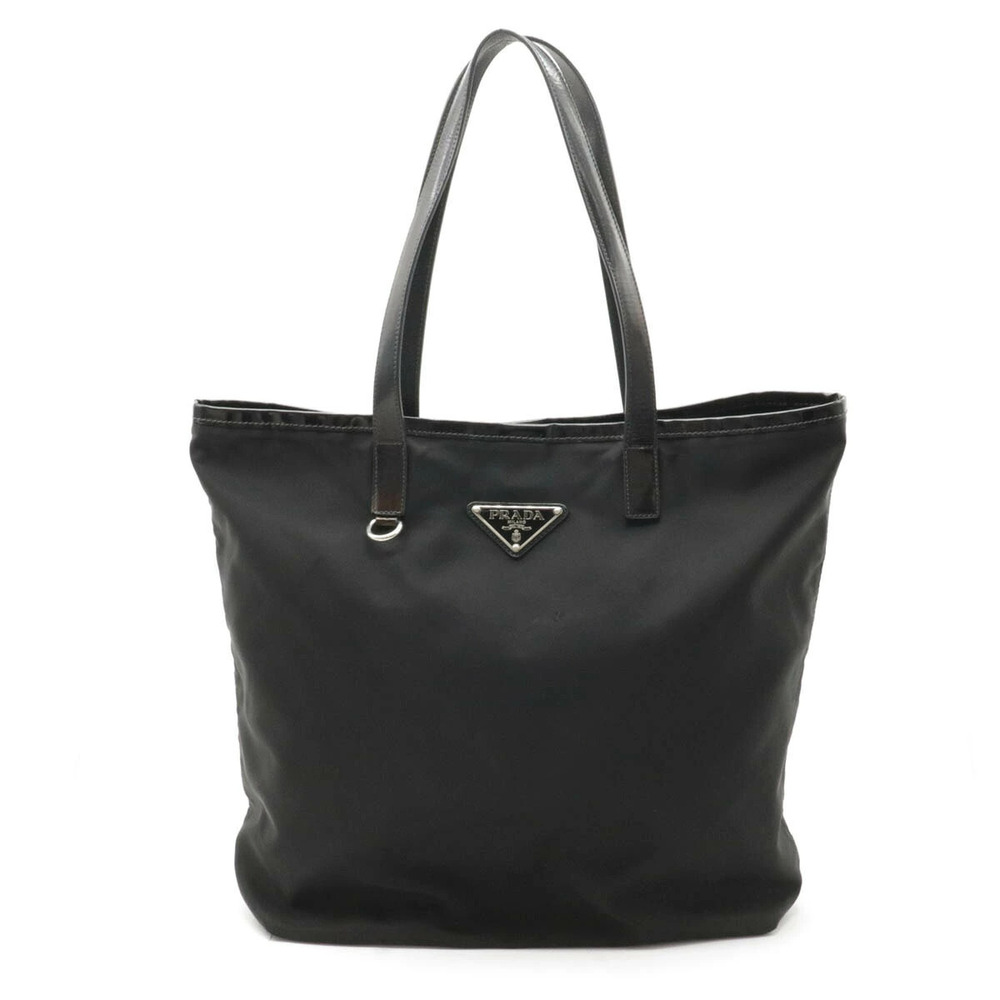 Prada Tote Tessuto Saffiano Bag Shoulder Hobo Patent Vernis Leather NERO Black